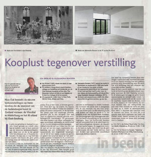 Kooplust tegenover verstilling Kooplust tegenover verstilling, recensie exhibition Tweening, IK-Eiland